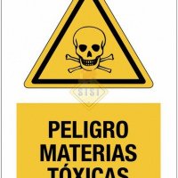 Señaletica 25x35 "PELIGRO MATERIAS TOXICAS"