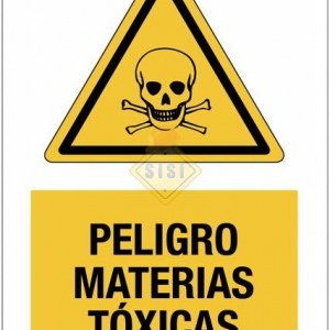 Señaletica 25x35 "PELIGRO MATERIAS TOXICAS"