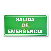 Señaletica 20x40 "SALIDA DE EMERGENCIA"