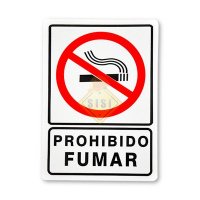 Señaletica 25x35 "PROHIBIDO FUMAR"