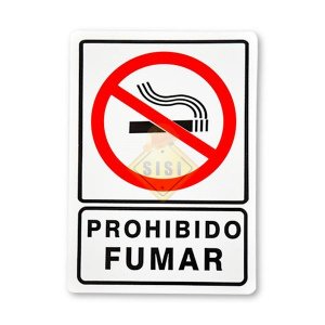 Señaletica 25x35 "PROHIBIDO FUMAR"