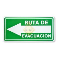 Señaletica 20x40 "RUTA DE EVACUACION IZQ"