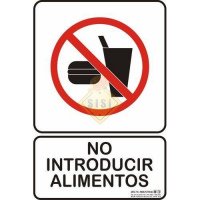 Señaletica 25x35 "NO INTRODUCIR ALIMENTOS"